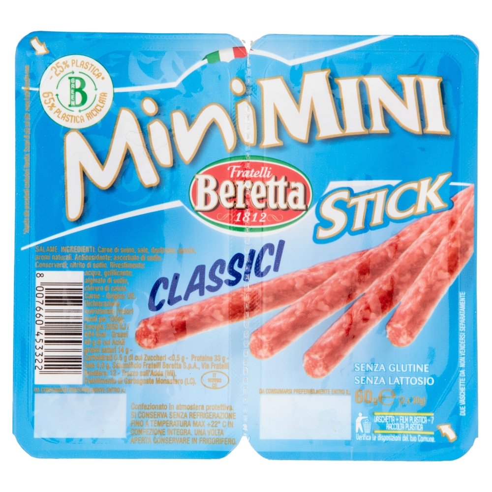 Mini Stick di Salame Classici, 2x30 g